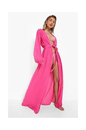 Boohoo Essentials Chiffon Maxi Beach Kimono