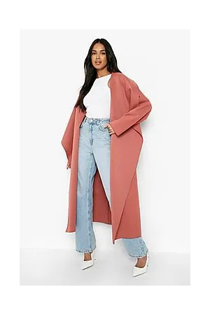 Boohoo Bright Oversized Waterfall Coat