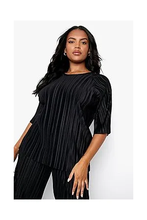 Boohoo Plus Plisse Co-ord T-shirt