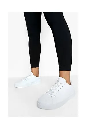 Boohoo Quilted Lace Up Trainer