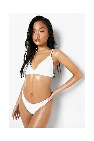 Boohoo Petite Triangle Towelling Bikini Top