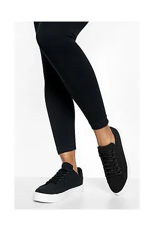 Boohoo Quilted Lace Up Trainer