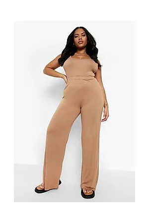 Boohoo Plus Bodysuit & Wide Leg Trouser Co Ord
