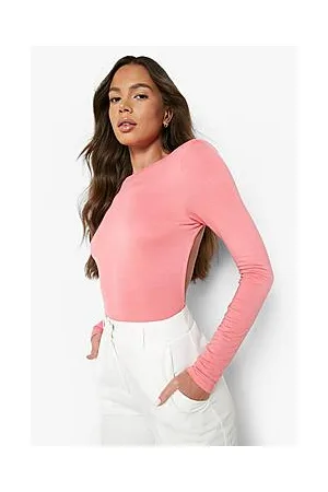 Boohoo Tall Open Back Shoulder Pad Bodysuit