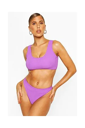 Boohoo Crinkle Thong Bikini Brief