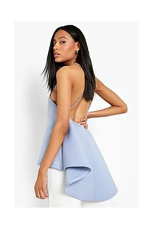 Boohoo Tall Halter Open Back Swing Top