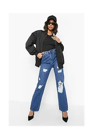 Boohoo All Over Busted Boyfriend Fit Jeans