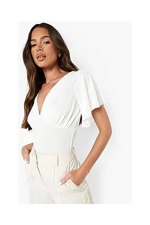 Boohoo Angel Sleeve Plunge Bodysuit