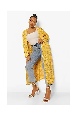 Boohoo Plus Ditsy Floral Kimono
