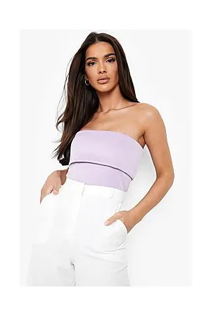 Boohoo Bandeau Overlay Scuba Bodysuit