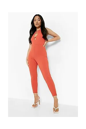 Boohoo Petite Cut Out Diamante Skinny Jumpsuit
