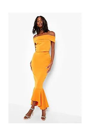 Boohoo Bardot Top & Pep Hem Midaxi Skirt