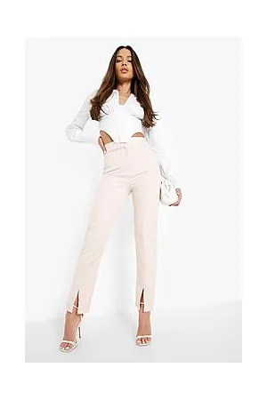 Boohoo Split Front Slim Leg Tailored Trouser
