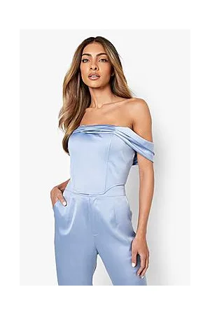 Boohoo Matte Satin Bardot Corset