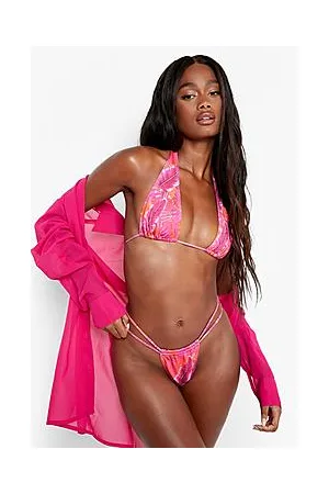 Boohoo Tropicana Tanga Thong Recycled Bikini Brief