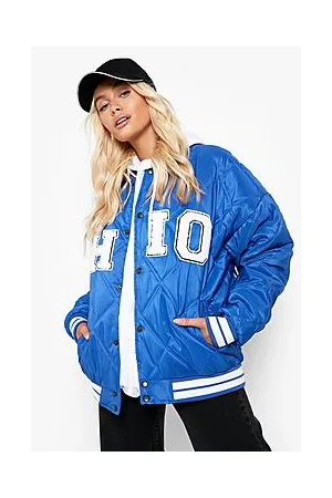 Boohoo Ohio Oversized Nylon Bomber Jacket