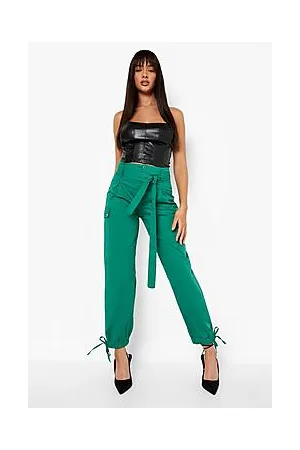 Boohoo Pocket Side Belted Cargo Trouser