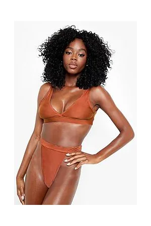 Boohoo Essentials Plunge Recycled Bikini Crop Top