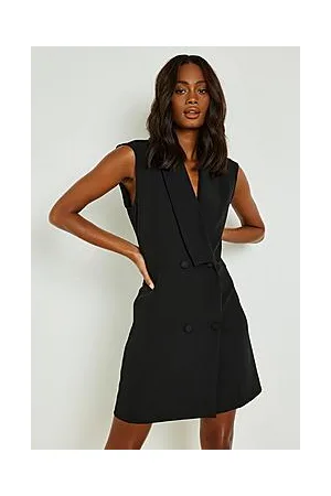 Boohoo Sleeveless Double Breasted Blazer Dress