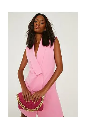 Boohoo Sleeveless Double Breasted Blazer Dress