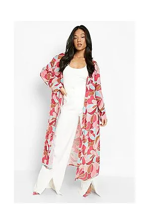 Boohoo Petite Abstract Print Kimono