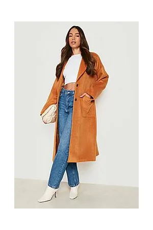 Boohoo Boyfriend Wool Look Coat