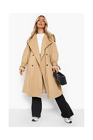 Boohoo Plus Belted Trench Coat