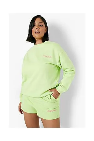 Boohoo Plus Dsgn Studio Embroidered Short Tracksuit