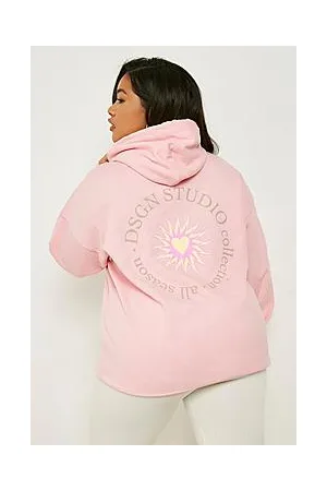 Boohoo Plus Dsgn Studio Back Print Hoodie