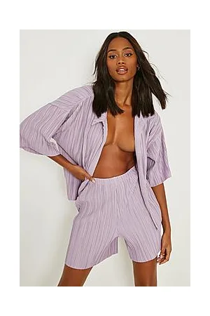 Boohoo Matte Plisse Relaxed Fit Shorts