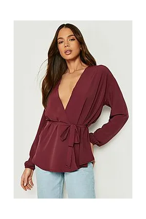 Boohoo Belted Woven Wrap Kimono
