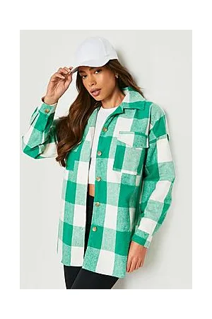 Boohoo Brushed Check Shacket