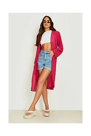 Boohoo Woven Shirred Texture Kimono