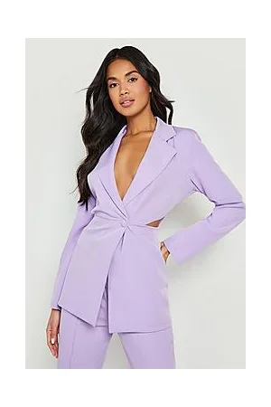 Boohoo Cut Side Fitted Tailored Blazer