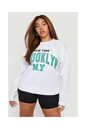 Boohoo Plus Brooklyn N.y Slogan Sweat