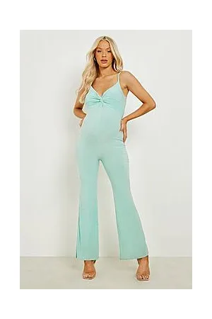 Boohoo Maternity Twist Front Wide Leg Jumpsuit