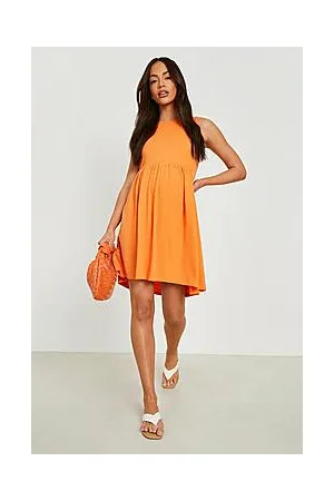 Boohoo Maternity Linen Look Smock Dress