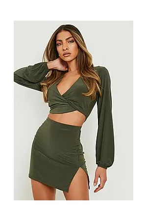 Boohoo Slinky Mini Skirt Co-ord
