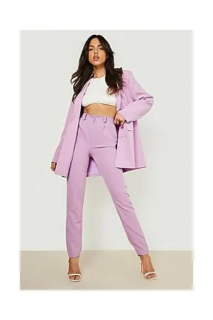 Boohoo High Waist Tapered Tailored Suit Trousers