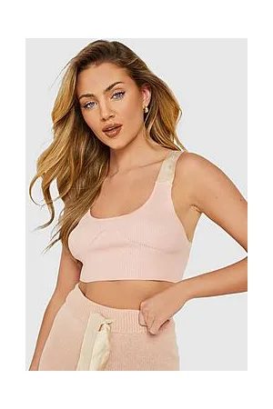 Boohoo Woman Strap Sculpt Knitted Crop Top