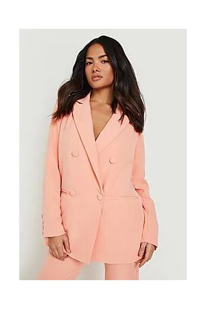 Boohoo Tailored Double Breasted Button Sleeve Blazer