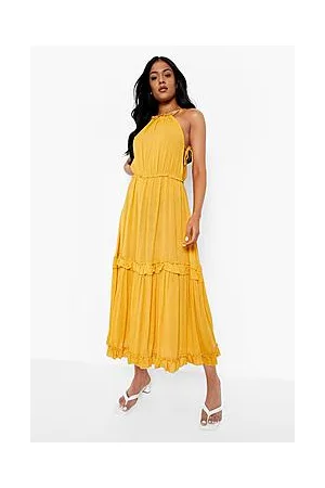 Boohoo Tall Cheesecloth Tiered Strappy Maxi Dress