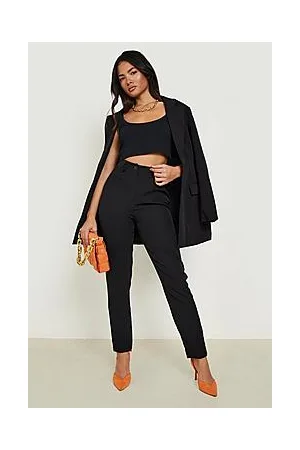 Boohoo High Waist Tapered Tailored Suit Trousers