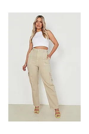 Boohoo Plus Loose Wide Leg Cargo Jeans