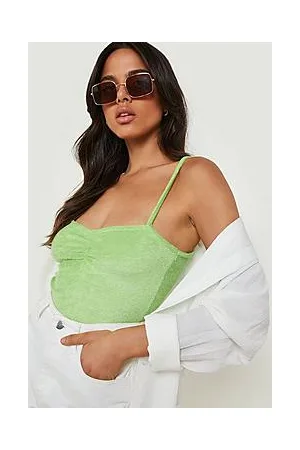 Boohoo Towelling Strappy Bodysuit