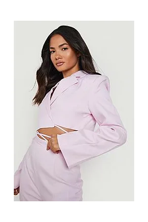 Boohoo Wrap Tie Waist Tailored Blazer
