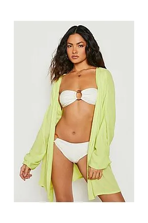 Boohoo Sustainable Crinkle Belted Short Beach Kimono