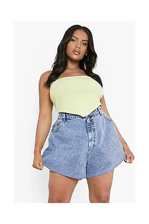 Boohoo Plus Flippy Denim Short
