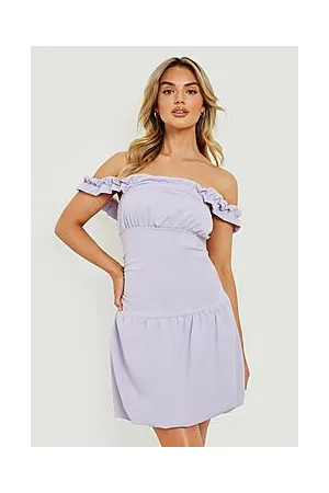 Boohoo Off The Shoulder Ruched Bust Mini Dress