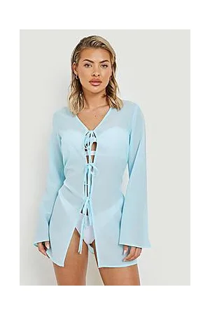 Boohoo Tie Detail Short Beach Kimono